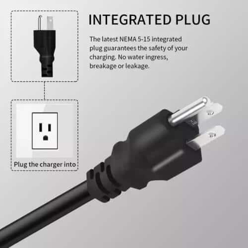 Type 1 level 1 EV charger plug